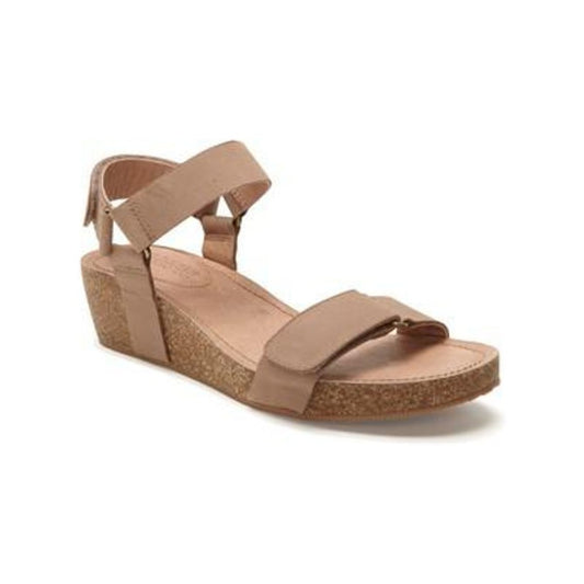 Shea Rose Adam Tucker Leather Wedge Sandal