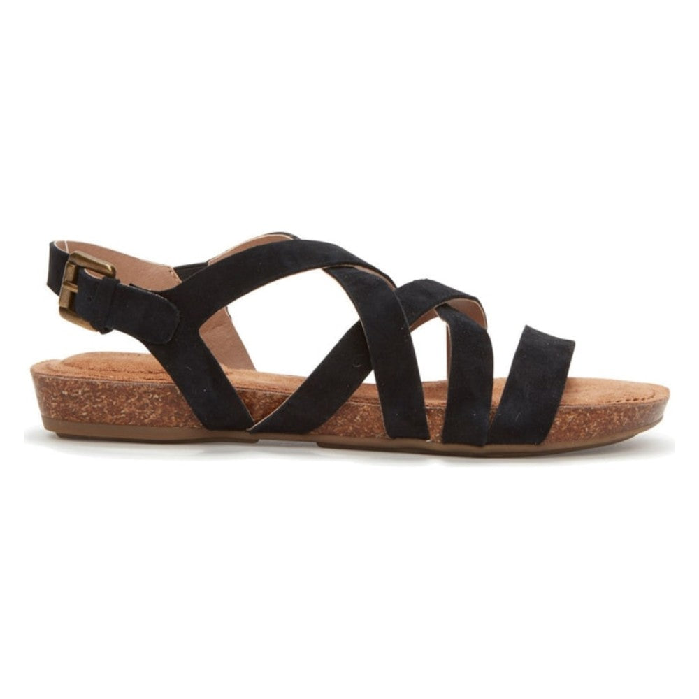 Nickie Black Adam Tucker Leather Flat Sandal