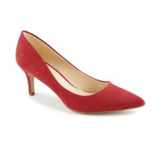 Elise Red Fabric Suede Nine West Pump