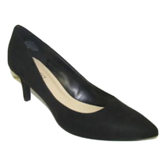 Elise Black Fabric Suede Nine West Pump