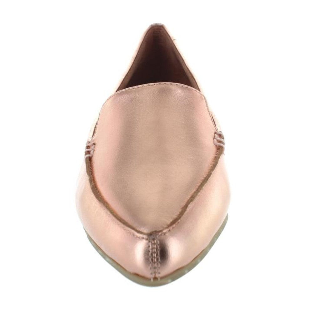 Audra Rose Gold Me Too Leather Loafer Flats