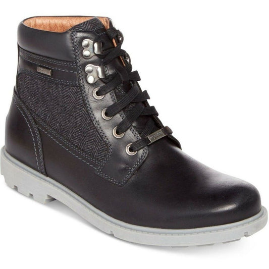 CH0779 Rugged Black Rockport Ankle Boots
