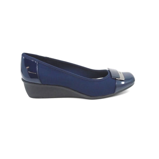 Waverly Navy Fab Anne Klein Wedge Pumps