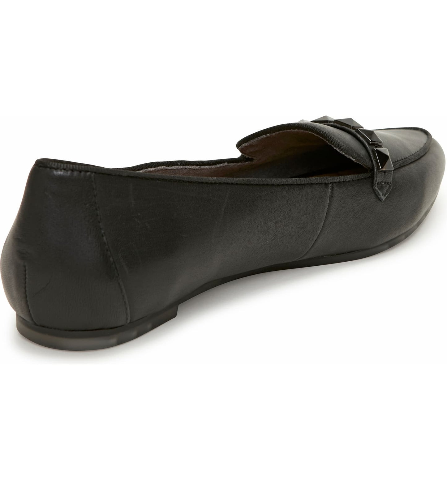 Alexis Black Leather Me Too Loafer Flat