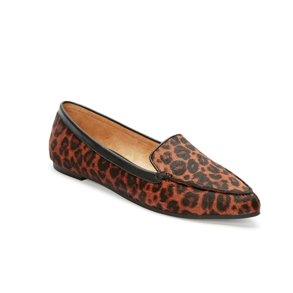 Audra Brown Black Leopard Me Too Loafer Flat