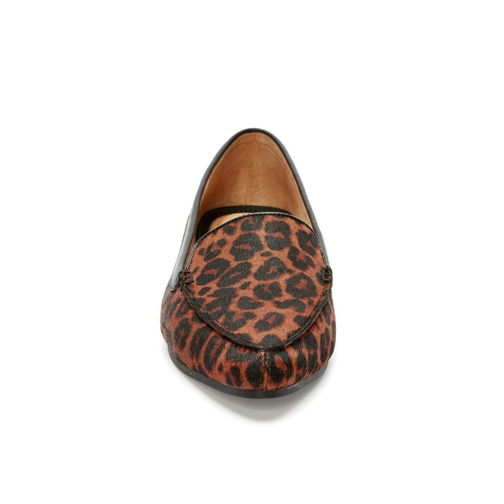Audra Brown Black Leopard Me Too Loafer Flat