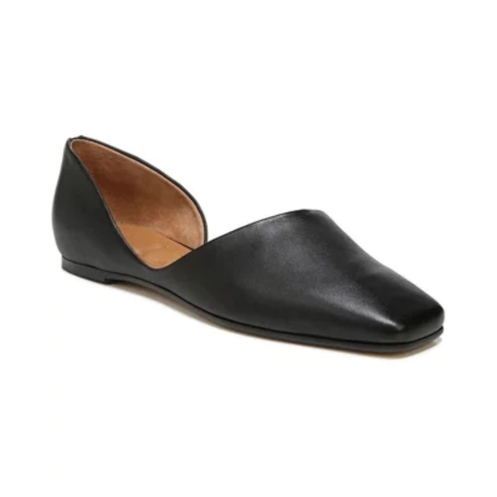 Santo Black Leather Franco Sarto d'Orsay Flat