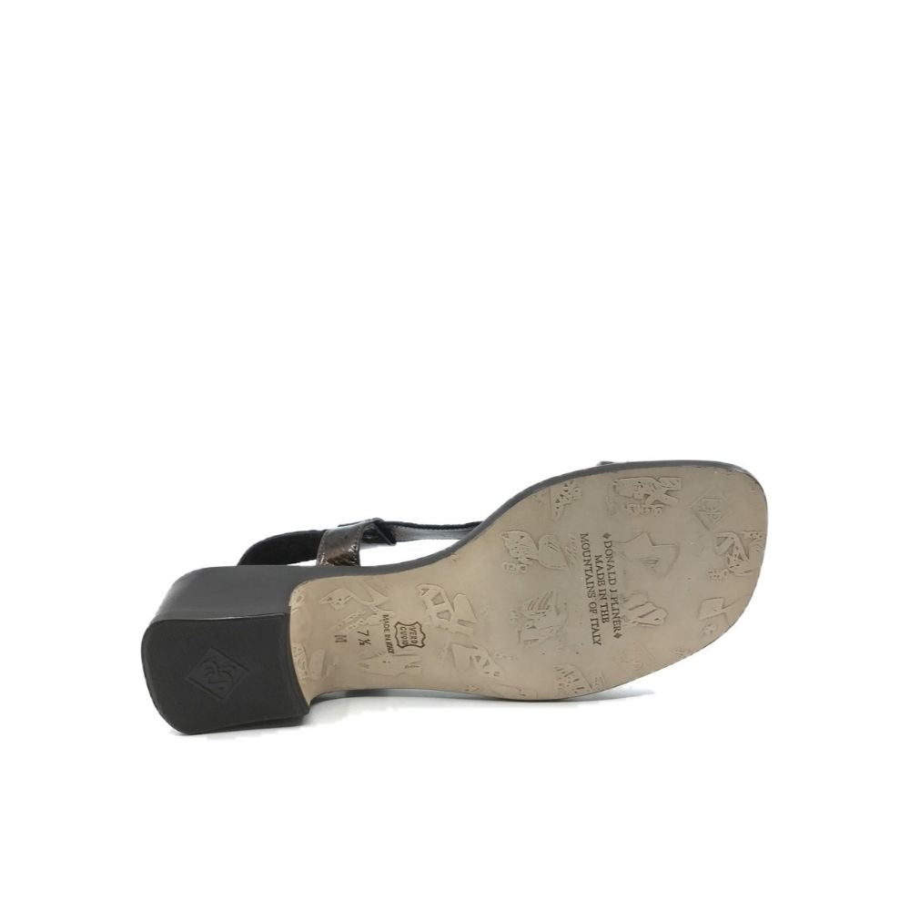 Arua Bronze Patent Leather Donald Pliner Sandal