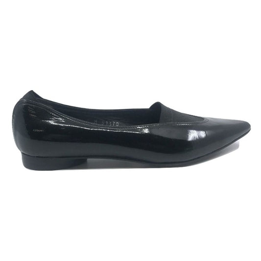 Ogin Black Patent Leather Donald Pliner Flats