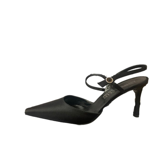 Anika Black Satin Anne Klein New York Pumps