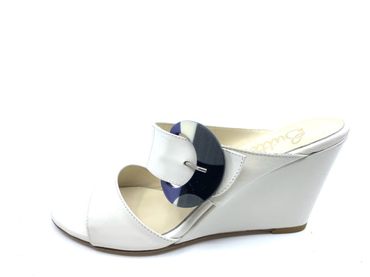 Penelope Nappa Milk Butter Wedge Slide Sandal