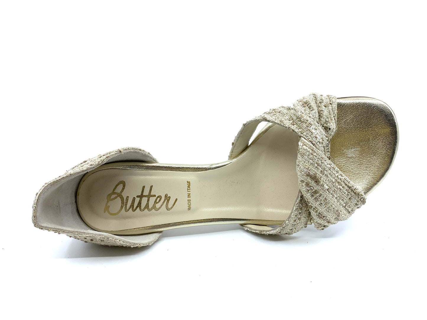 Percy Gold Fabric Butter d'Orsay Pump