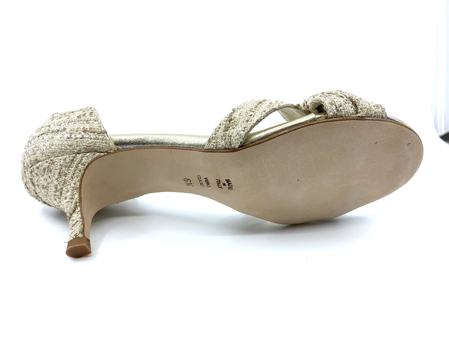 Percy Gold Fabric Butter d'Orsay Pump