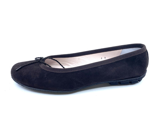 Country Brown Suede Niger Paul Mayer Ballet Flats