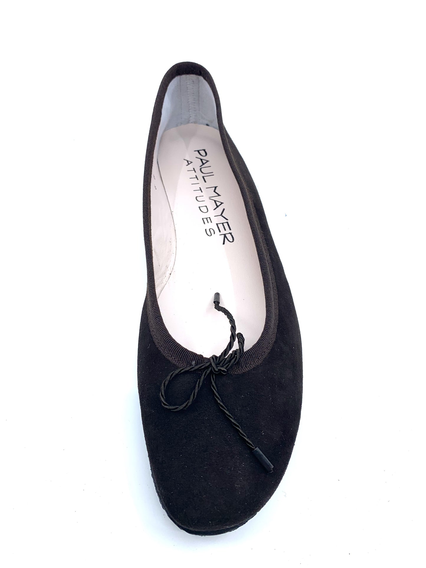 Country Brown Suede Niger Paul Mayer Ballet Flats