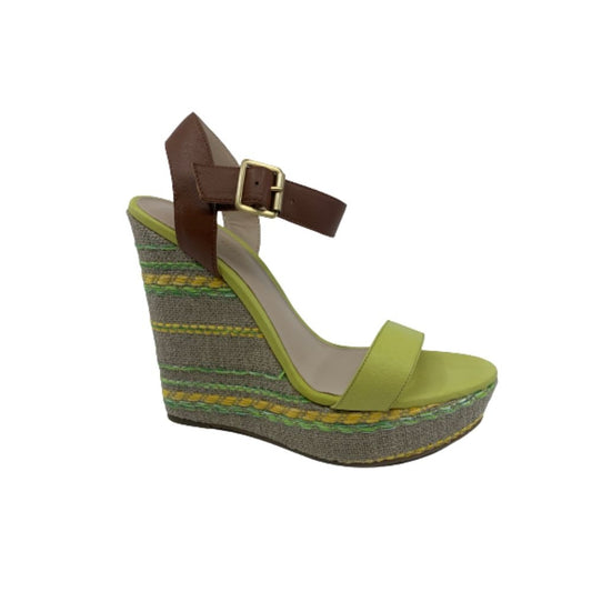 Oates 3 Lemon Tumbled Leather Calf Pelle Moda Wedge Sandals