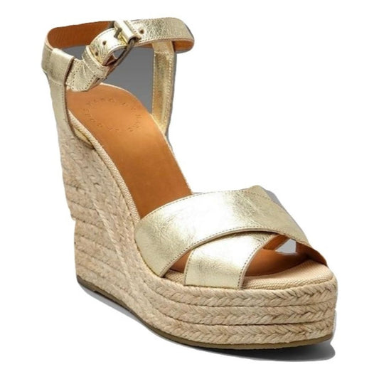 635870 Gold Metallic Espadrille Marc by Marc Jacobs Wedge Sandal