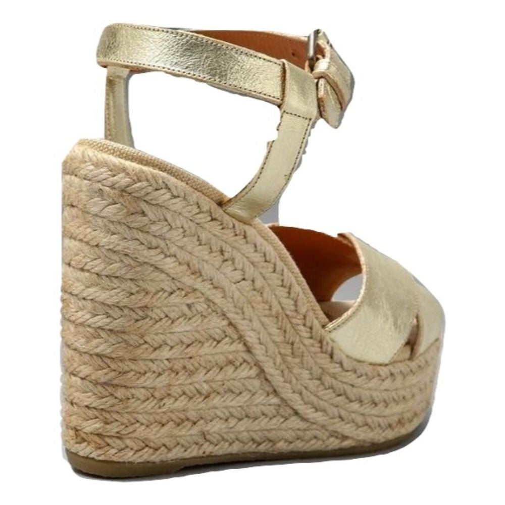 635870 Gold Metallic Espadrille Marc by Marc Jacobs Wedge Sandal