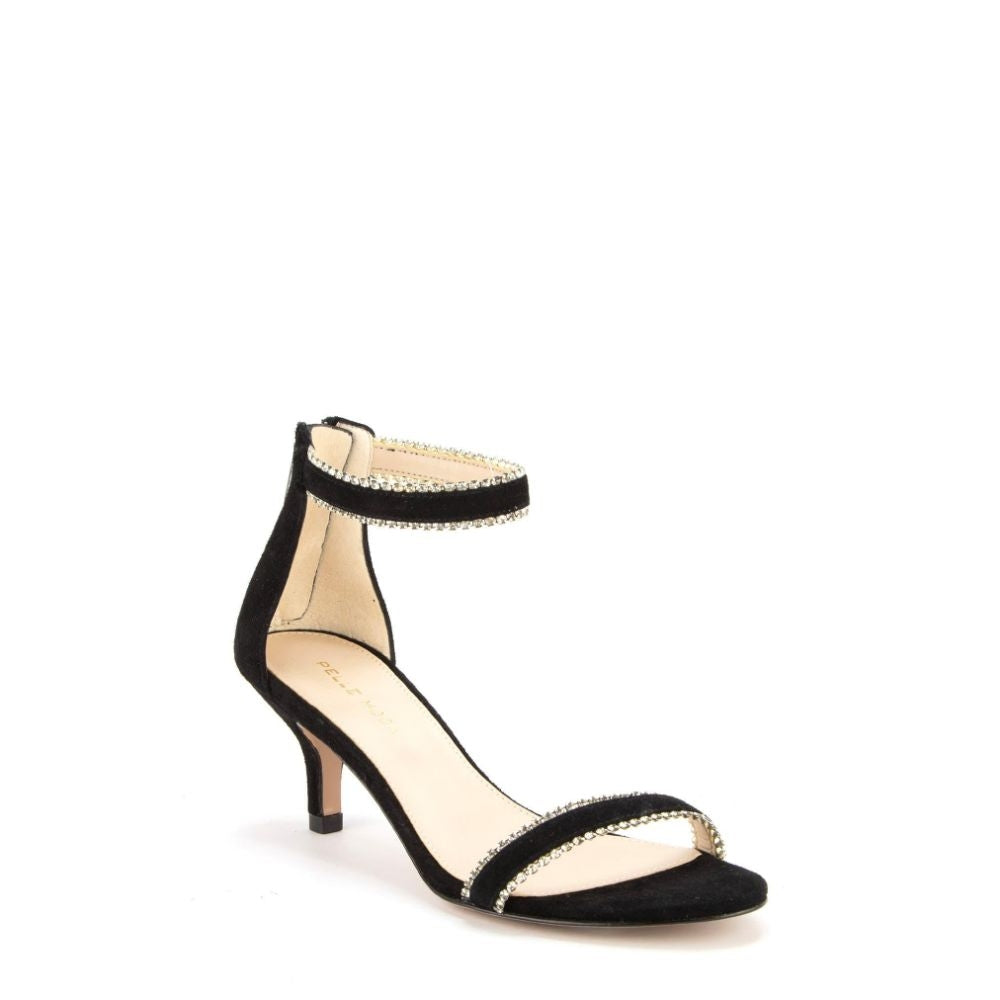 Lana Black Suede Pelle Moda Dress Sandal