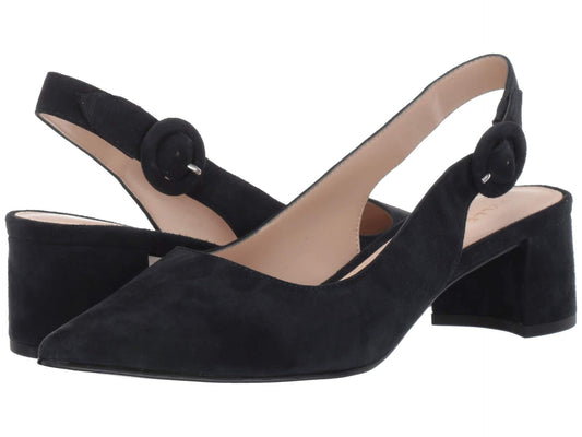Autumn Midnight Blue Suede Pelle Moda Slingback Pumps