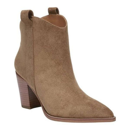 Ella Teddy Brown Suede Franco Sarto Ankle Boots