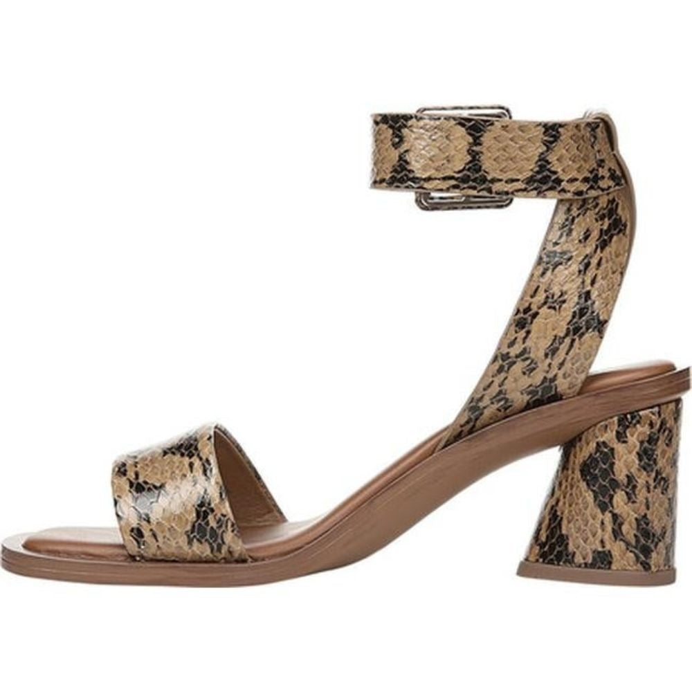 Risa Sandal Brown Water Snake Leather Franco Sarto Ankle Strap Sandal