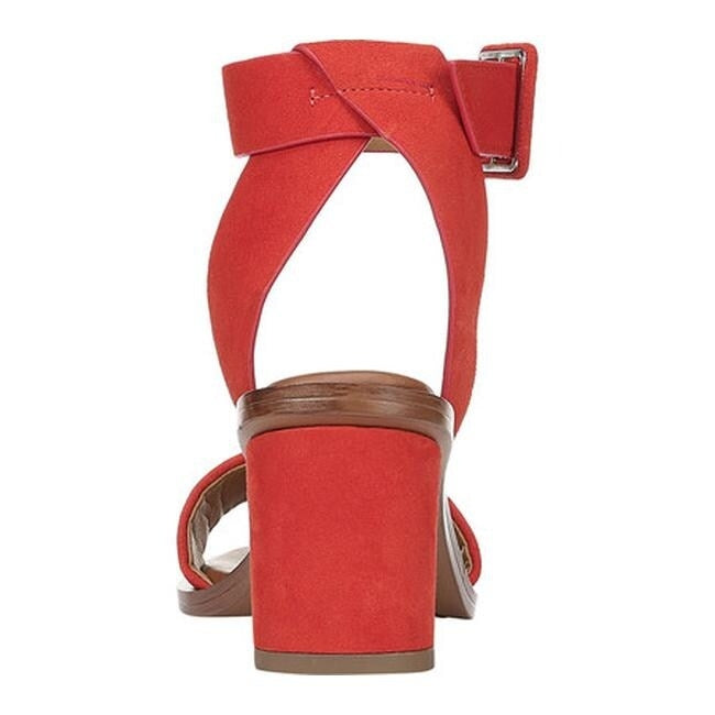 Risa Poppy Red Suede Franco Sarto Ankle Strap Sandal