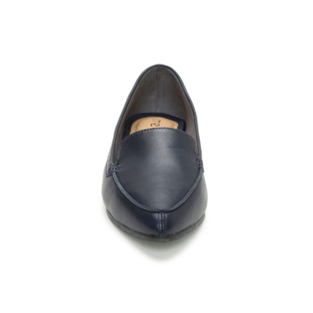 Audra Navy Leather Me Too Flats