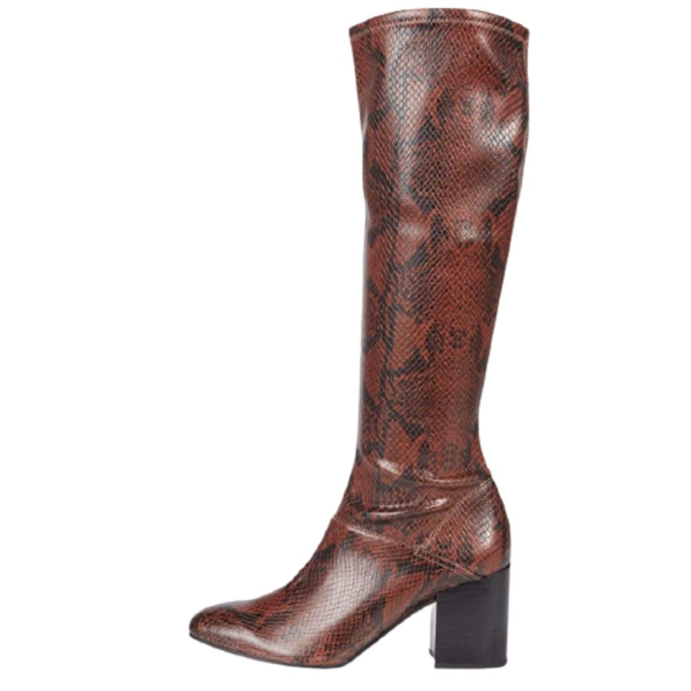 Tribute Sienna Brown Snake Synthetic Franco Sarto Boots
