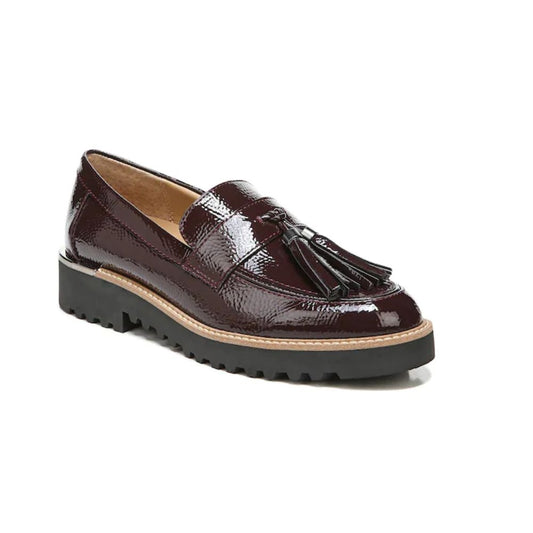 Carney Burgundy Patent Leather Franco Sarto Loafer Flats
