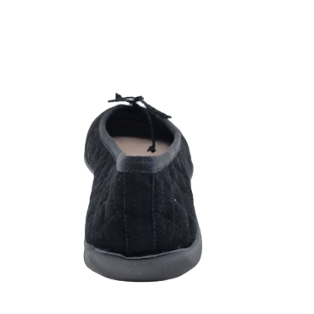 Luxe Black Suede Paul Mayer Ballet Flats