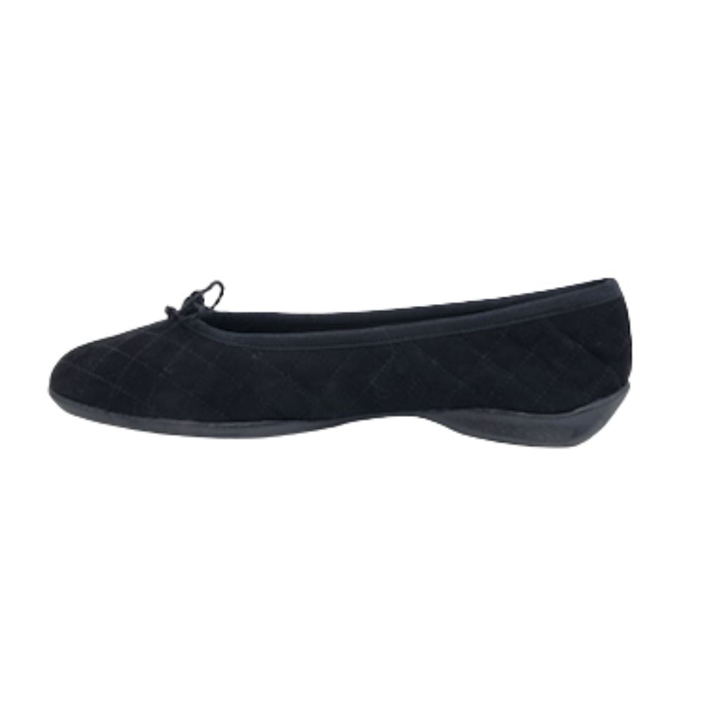 Luxe Black Suede Paul Mayer Ballet Flats