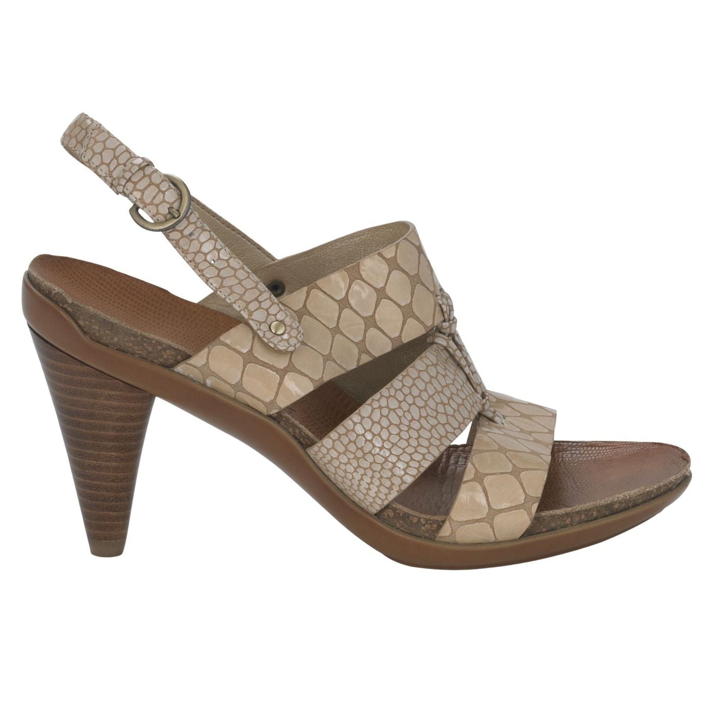 Fama Bone Caressa Slingback Sandals