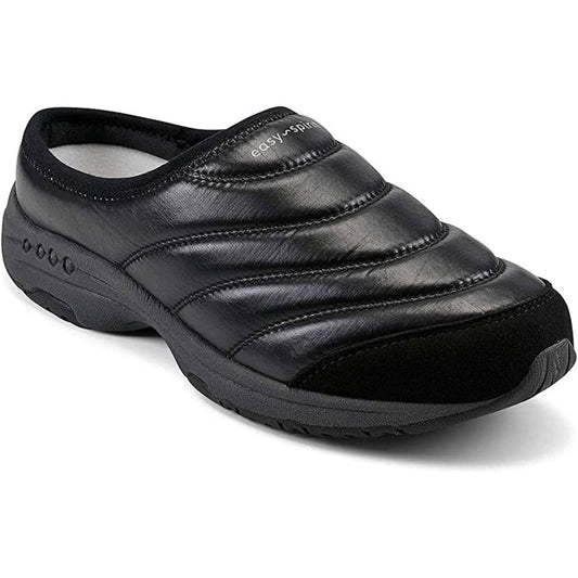 Tisha Black Nylon Easy Spirit Clogs